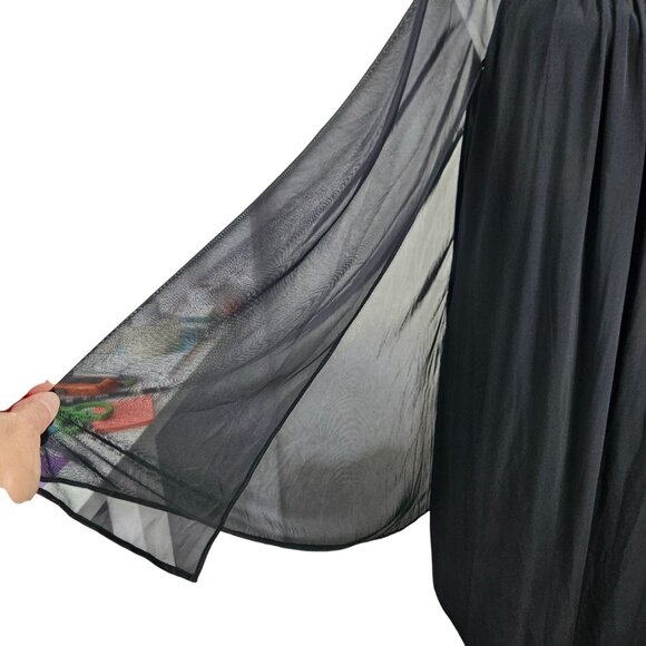 R&M Richards Womens Elegant Dress Plus 20W Black Sheer Capelet Evening Cocktail - Picture 11 of 16